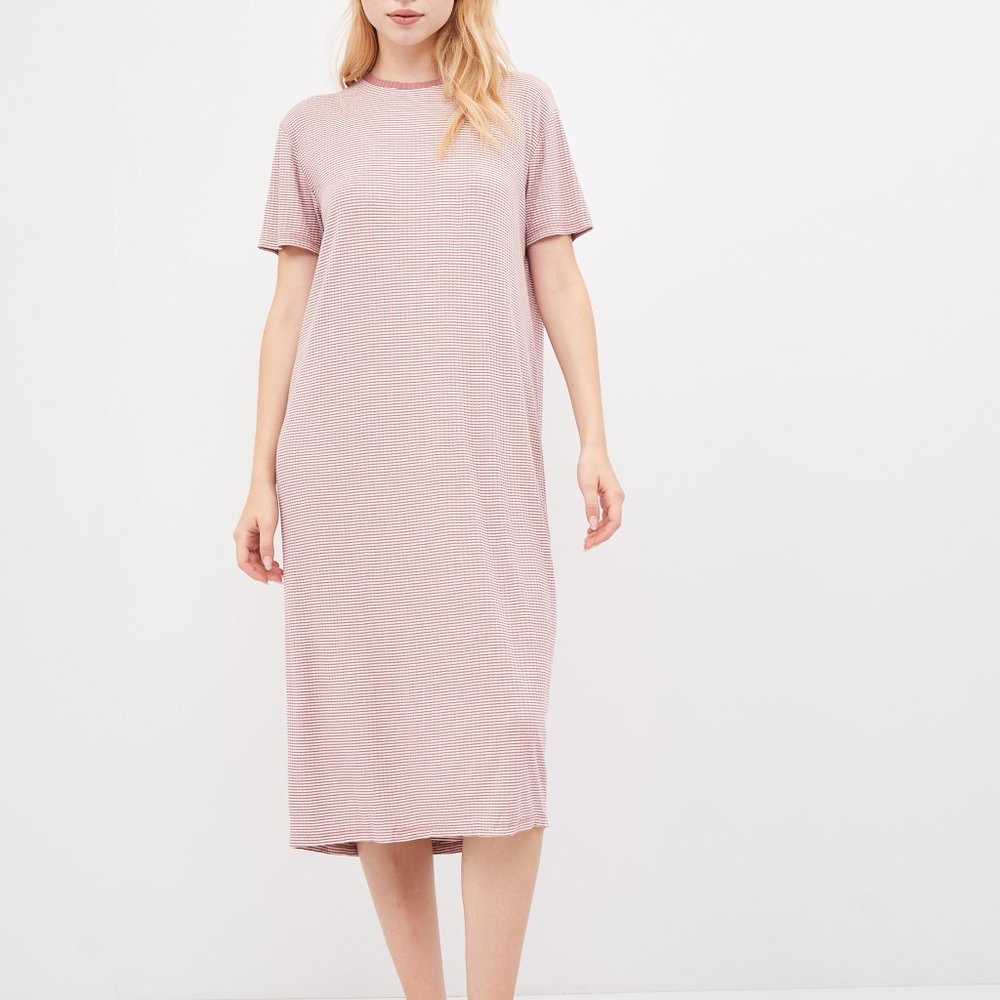 🐻🌺PULL & BEAR STRIPED MIDI DRESS🌺🐻